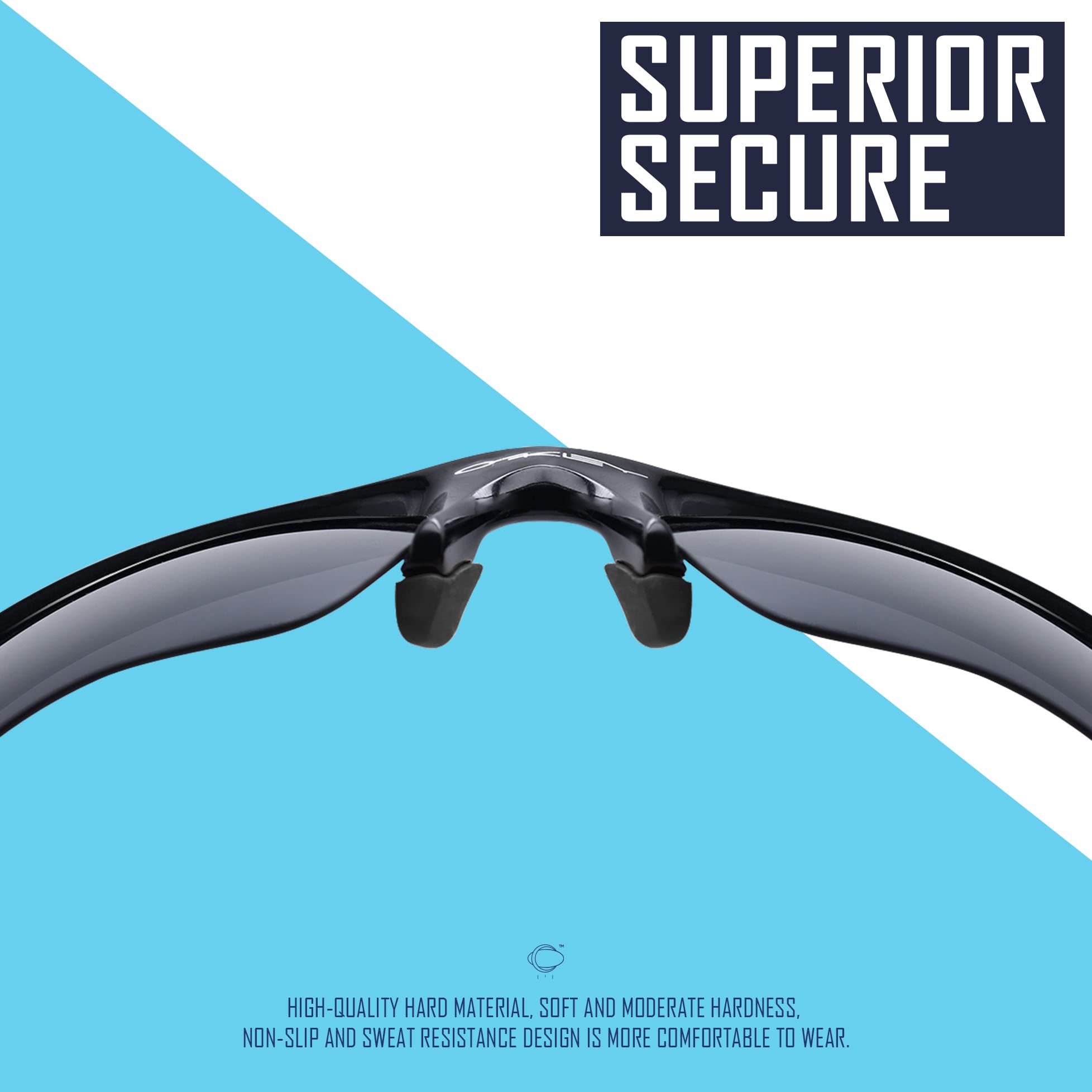 SAUCER Replacement Nose Pieces Pads & Earsocks Temple Sleeve Rubber Kit for Oakley Flak Jacket | Flak Jacket XLJ Sunglass - Image 5