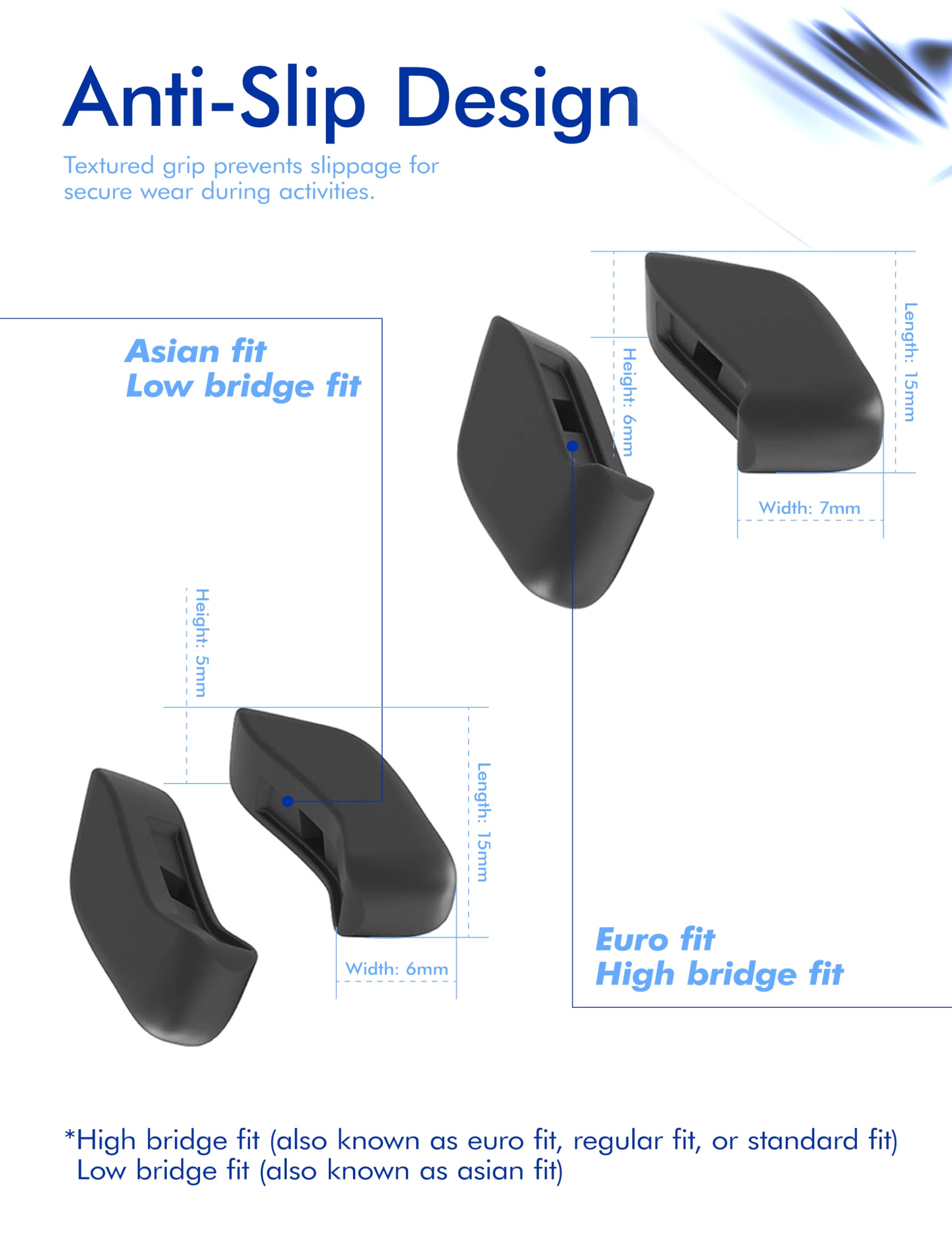 SAUCER Replacement Nose Pieces Pads & Earsocks Temple Sleeve Rubber Kit Compatible with Oakley Flak 2.0|Flak 2.0 XL Sunglass - Image 3