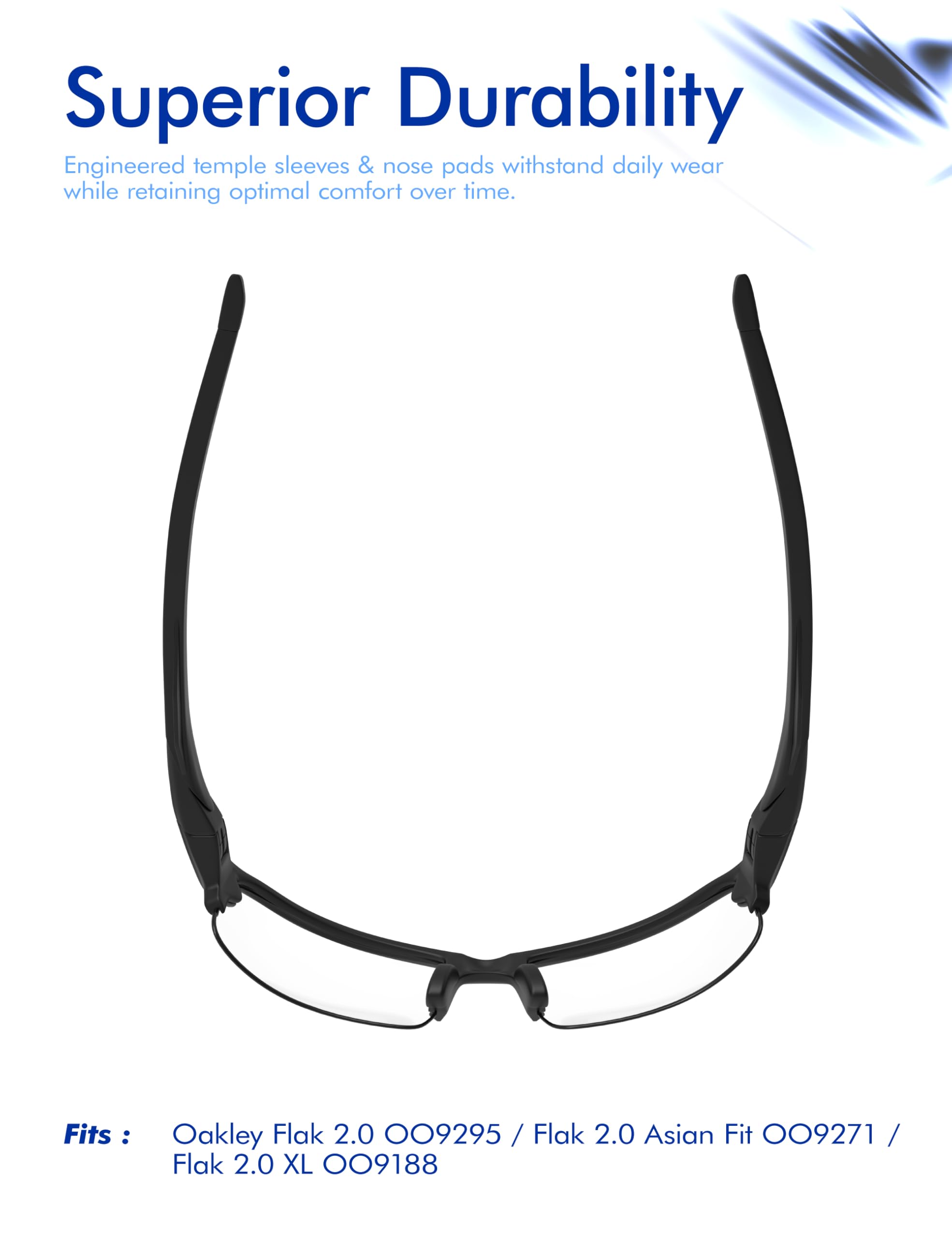 SAUCER Replacement Nose Pieces Pads & Earsocks Temple Sleeve Rubber Kit Compatible with Oakley Flak 2.0|Flak 2.0 XL Sunglass - Image 5