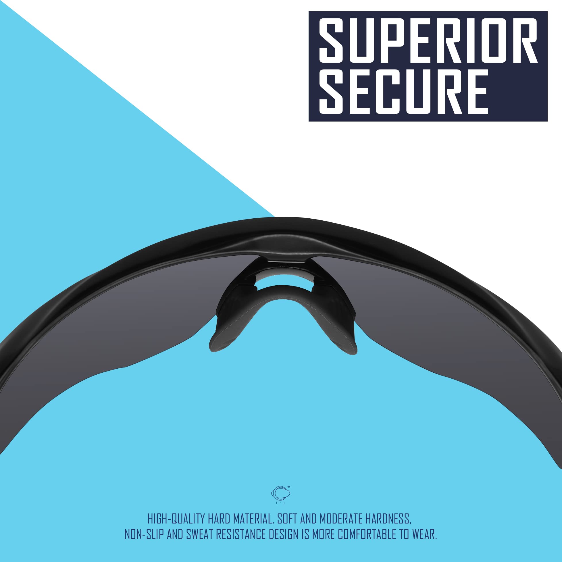 SAUCER Replacement Nose Pieces Pads & Earsocks Temple Sleeve Rubber Kit for Oakley M2 Frame | M2 Frame XL Sunglass - Image 3